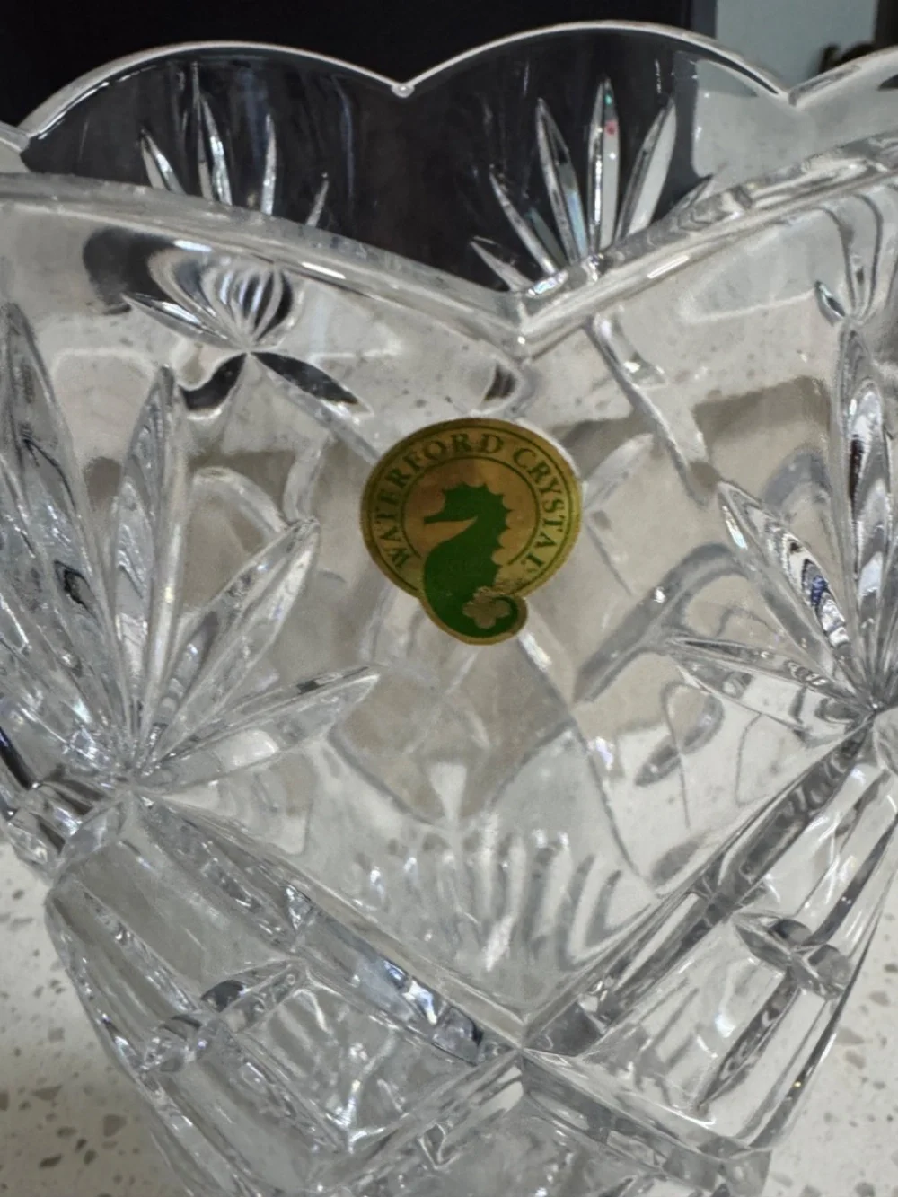 NIB Waterford Search Footed Crystal Vase